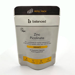 Zinc Picolinate<br> 60 Veggie Caps - Refill Pouch