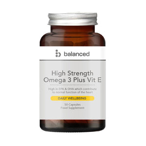 High Strength Omega 3 + Vit E 50 Gel Caps - Reusable Bottle