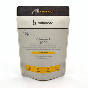 Balanced Vitamin C 1000 30 Veggie Caps - Refill Pouch