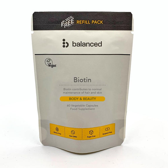 Balanced Biotin 60 Veggie Caps - Refill Pouch